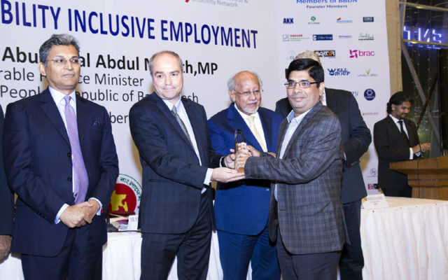 Presentation of the award to awardee.