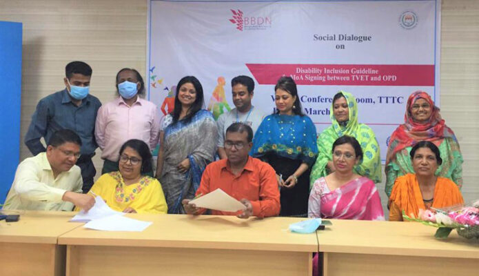 Disability Inclusion Workshop and MoA Signing at Dhaka Technical Training Center