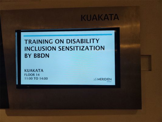 Training on Disability Sensitization in Le Meridien