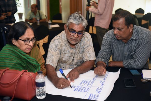 Part of group work during the workshop.