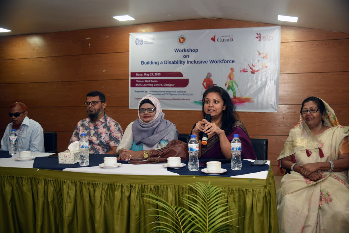Ms. Aziza Ahmed, Director Operations, BBDN, delivering her speech.