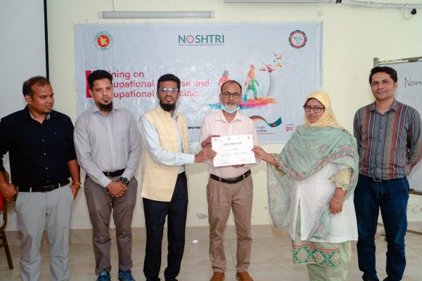 Part of participants receiving certificates.