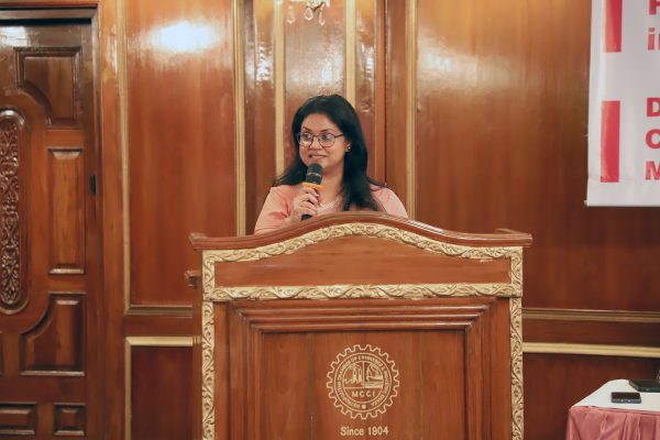 Aziza Ahmed, Director Operations, BBDN, moderating the event.