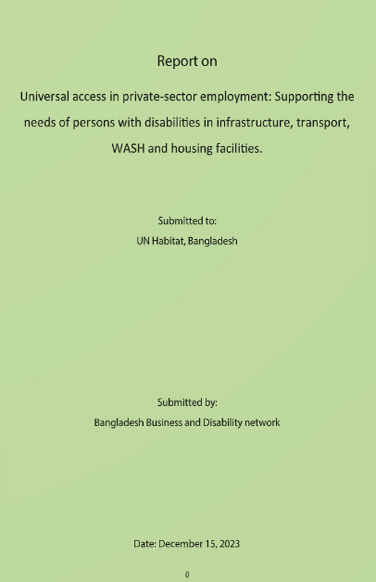 Report on Universal access in private-sector employment BBDN